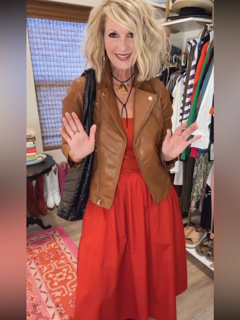 Quince Brown Leather Moto Jacket - Picture 5 of 14